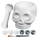 Art Star Halloween Paint Your Own Ceramic Skull and Bone Cruicible (11.1 x 13.5 x 9.2cm)