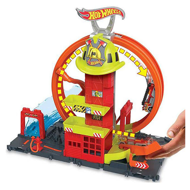 Hot Wheels City Super Loop Fire Station