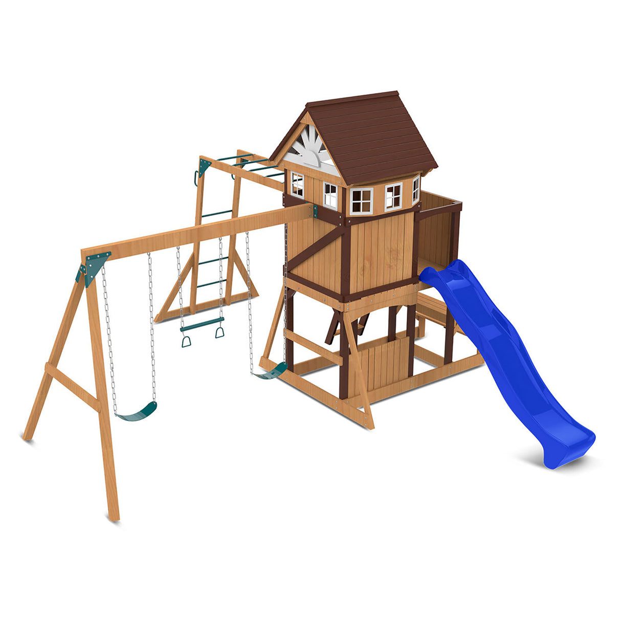 Lifespan Kids Meer Brook Play Centre Set with 2.2m Blue Slide