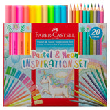 Faber Castell Pastel & Neon Inspiration Set, (Box of 20)