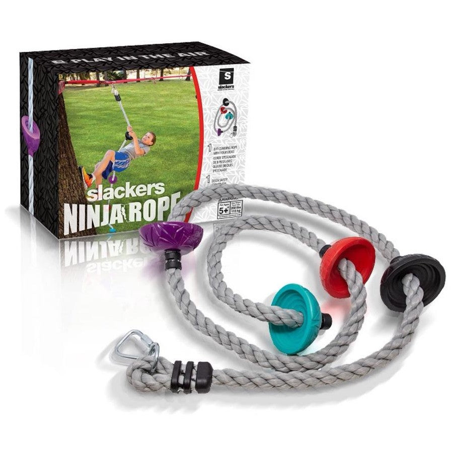 Slackers Ninjaline 8ft Ninja Climbing Rope with Footholds