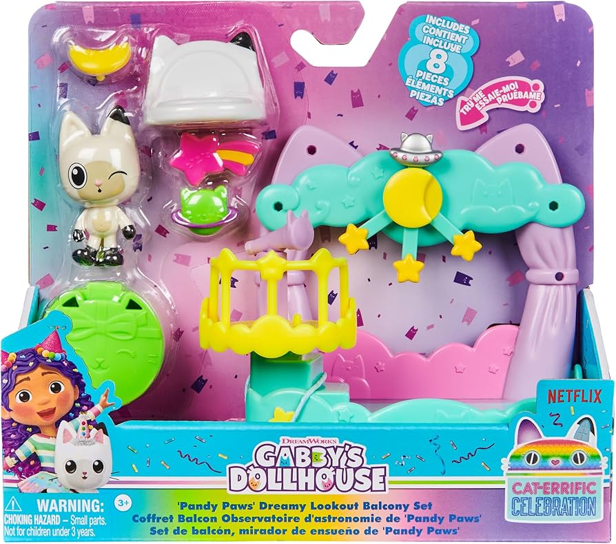 Gabby's Dollhouse Pandy Paws Dreamy Lookout Balcony Set