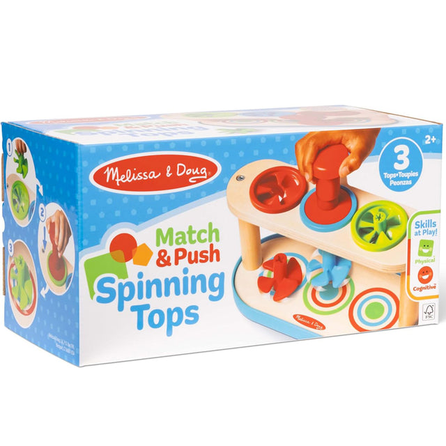 Melissa & Doug Match & Push Spinning Tops