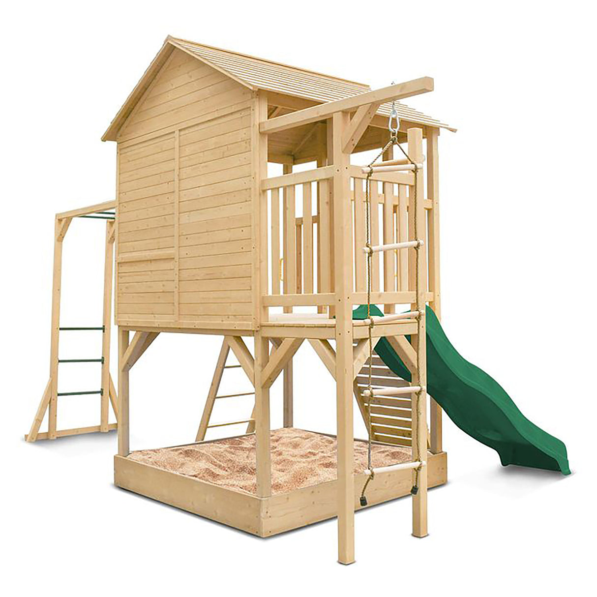 Lifespan Kids Kingston Cubby House with Slide, Green