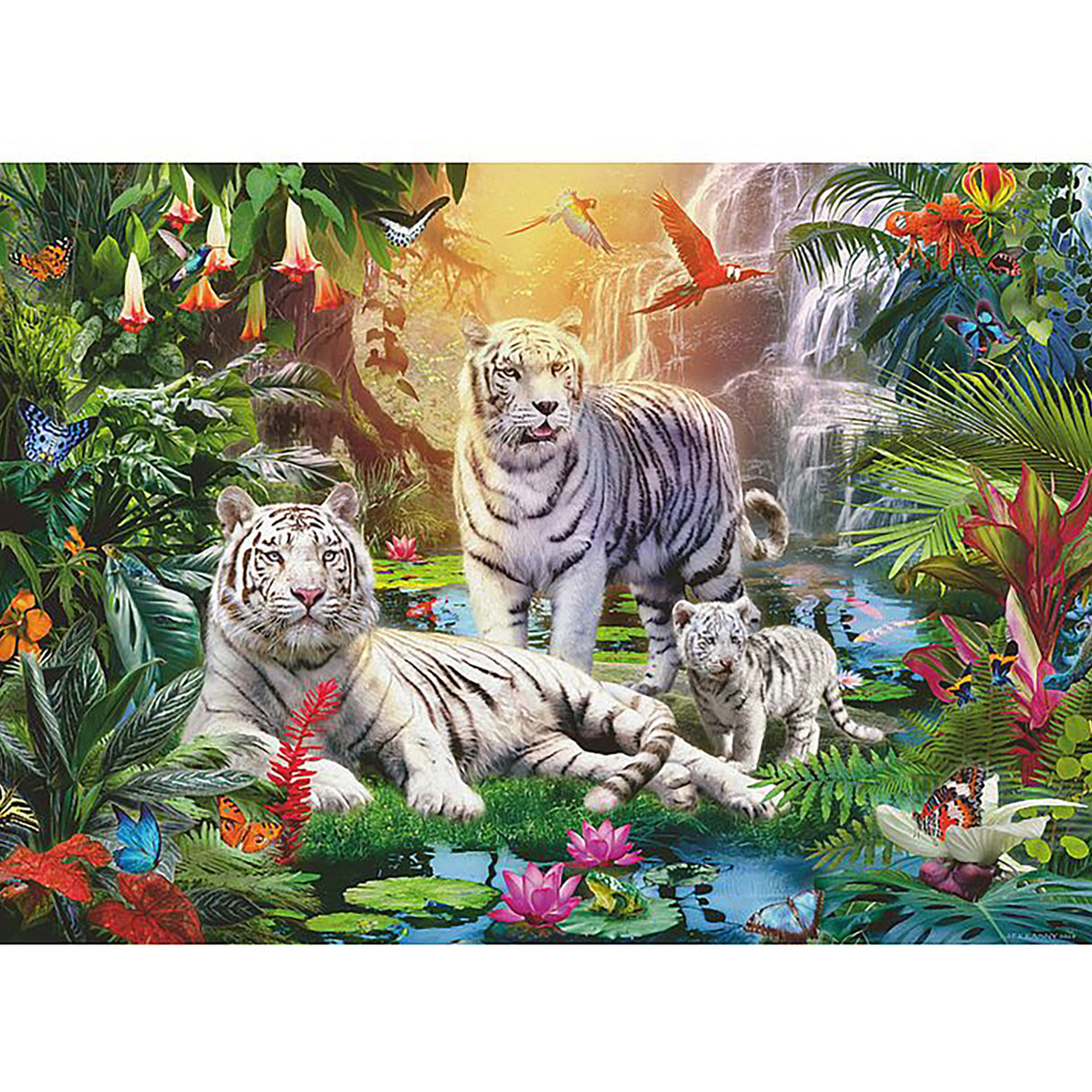 Ravensburger White Tiger Family Puzzle (1000 pieces)