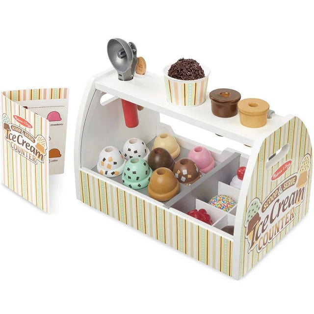 Melissa & Doug Scoop & Serve Ice Cream Counter Play Set