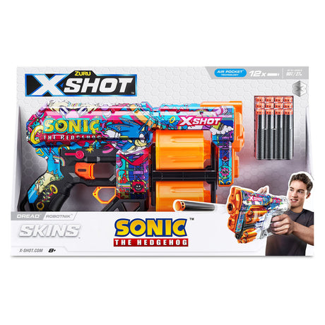 X-SHOT Skins Dread Foam Dart Blaster by Zuru - Sonic the Hedgehog - Robotnik