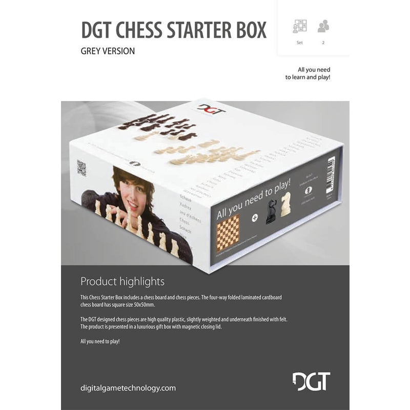 DGT Chess Starter Box Pieces + Board