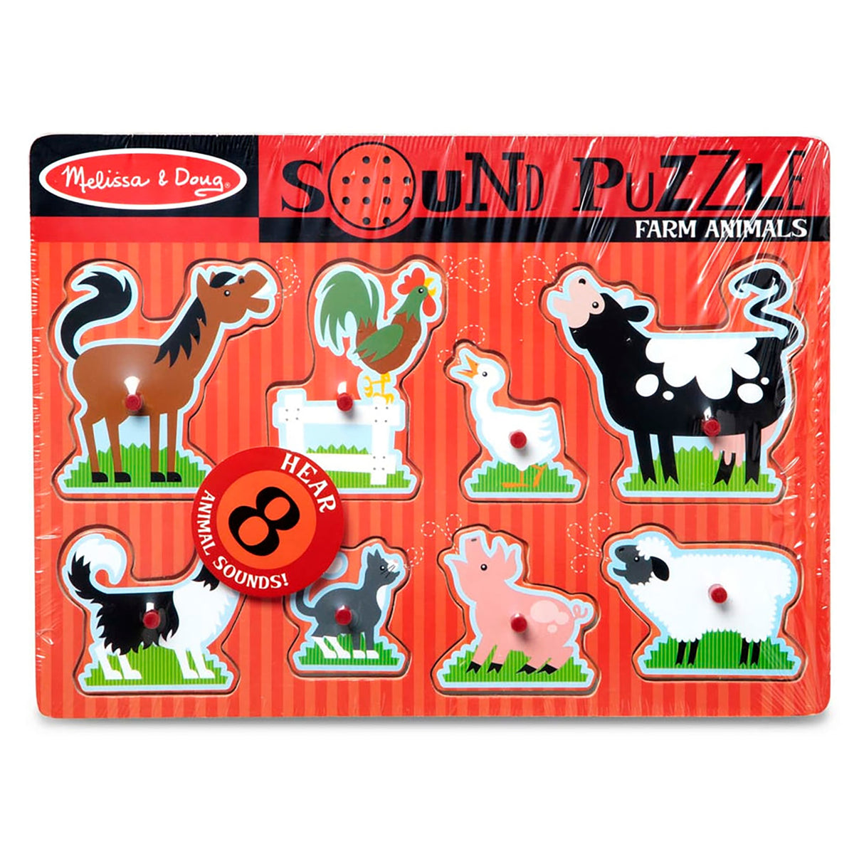 Melissa & Doug Farm Animals Sound Puzzle (8 pieces)