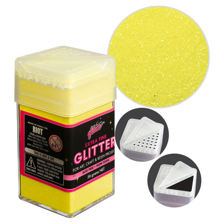 Illusions E X tra Fine glitter 0.2mm-Neon Yellow (56g)