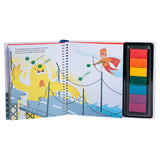 Usborne Fingerprinting Activity Book with Colourful Ink Pads Superheroes