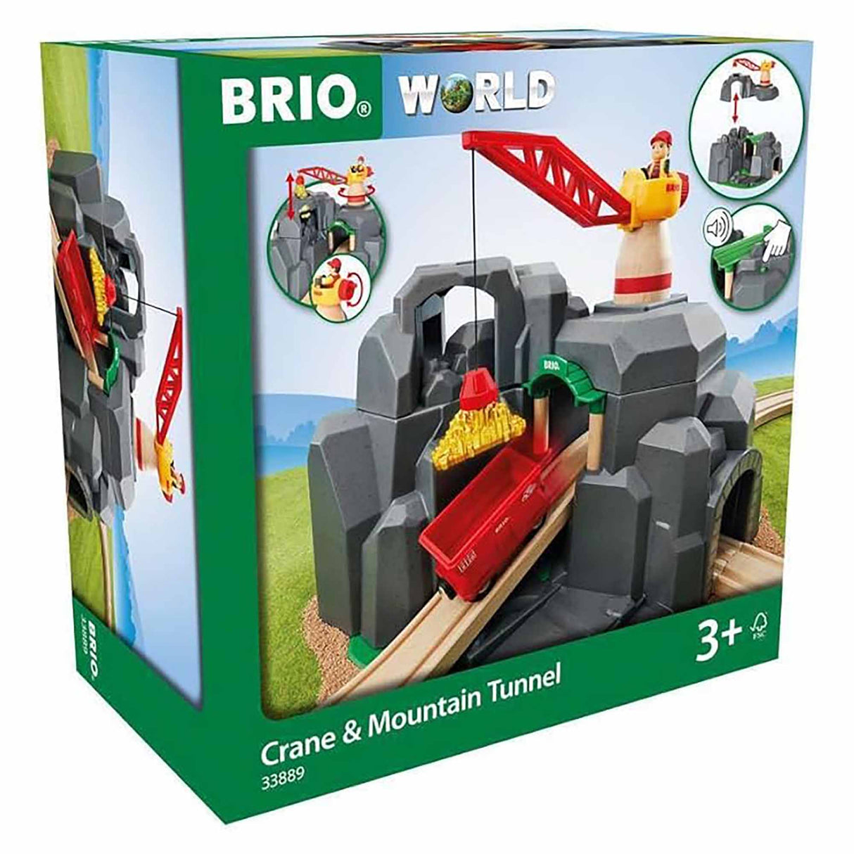 BRIO 33889 Railway Crane and Mountain Tunnel