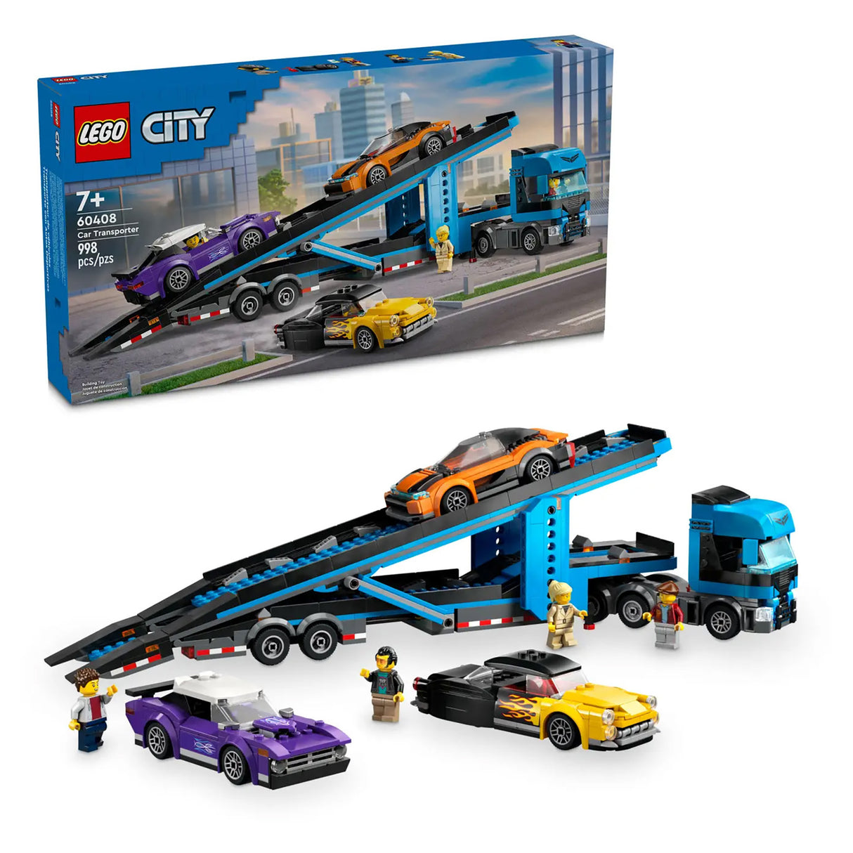 LEGO City Car Transporter Truck with Sports Cars 60408