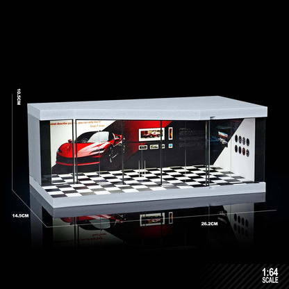 Diorama 1:64 Black and White Grid Exhibition Hall