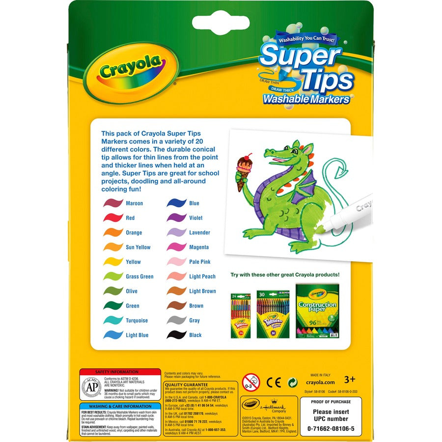 Crayola 20 SuperTips Markers