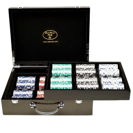 Dal Rossi Italy Las Vegas attache case 500 Chips 11.5grms Incudes 2 Packs of Playing Cards