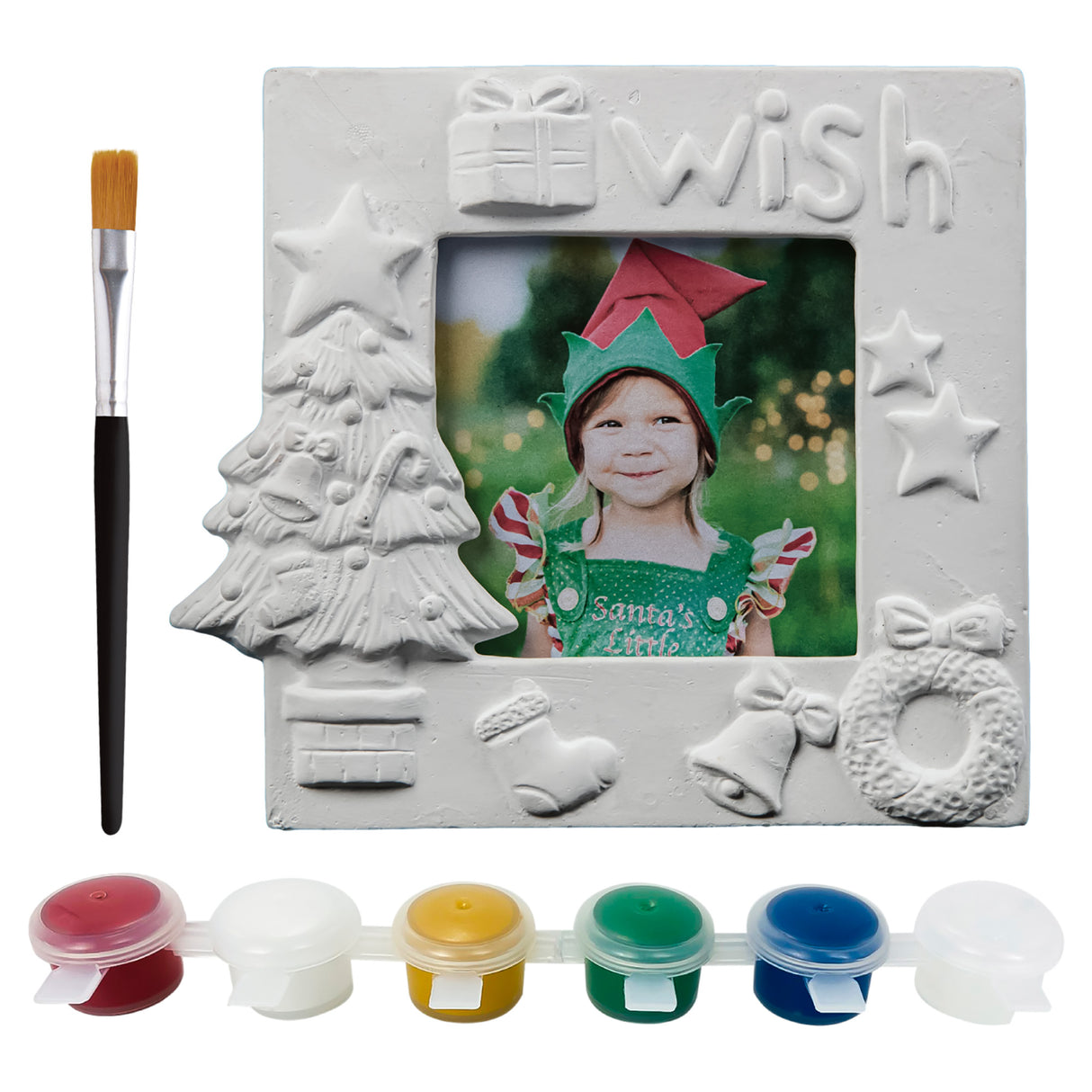 Art Star Christmas Paint Your Own Ceramic Photo Frame Kit