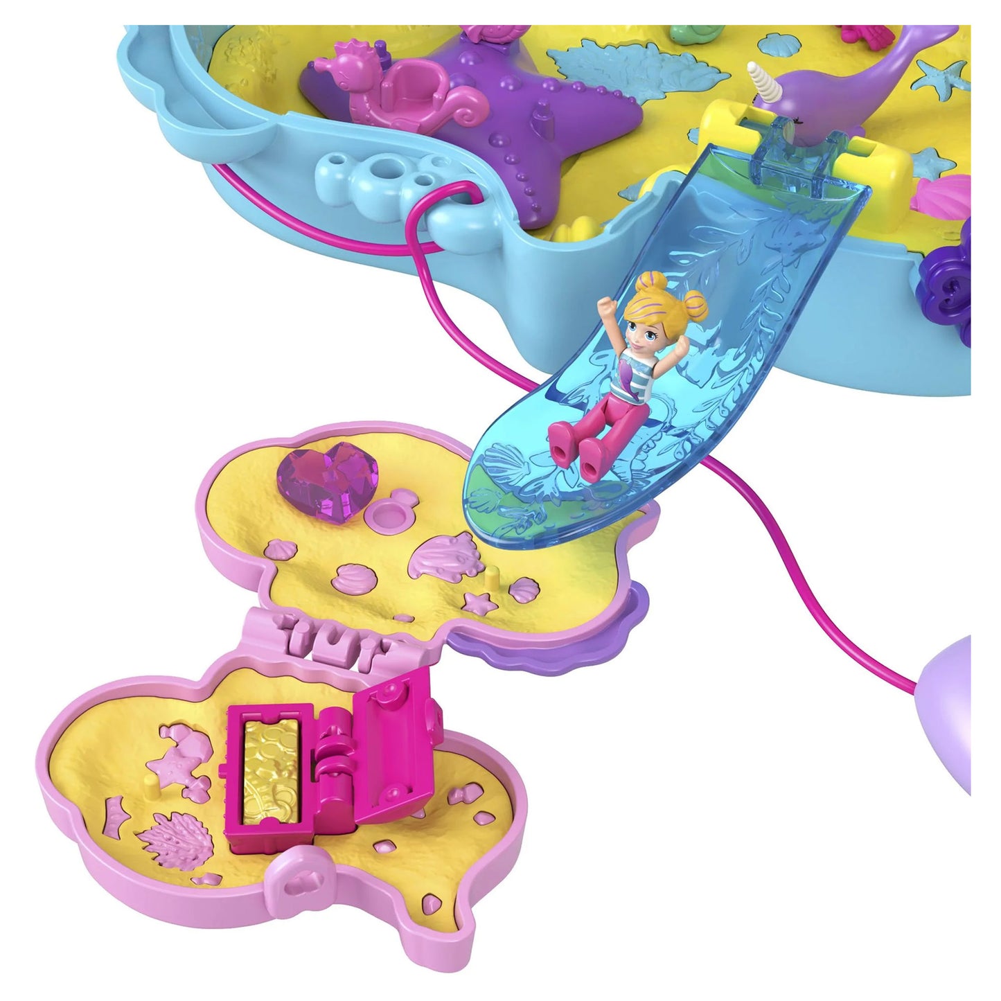 Polly Pocket Large Wearable Compact Daddy & Me Seahorse Purse