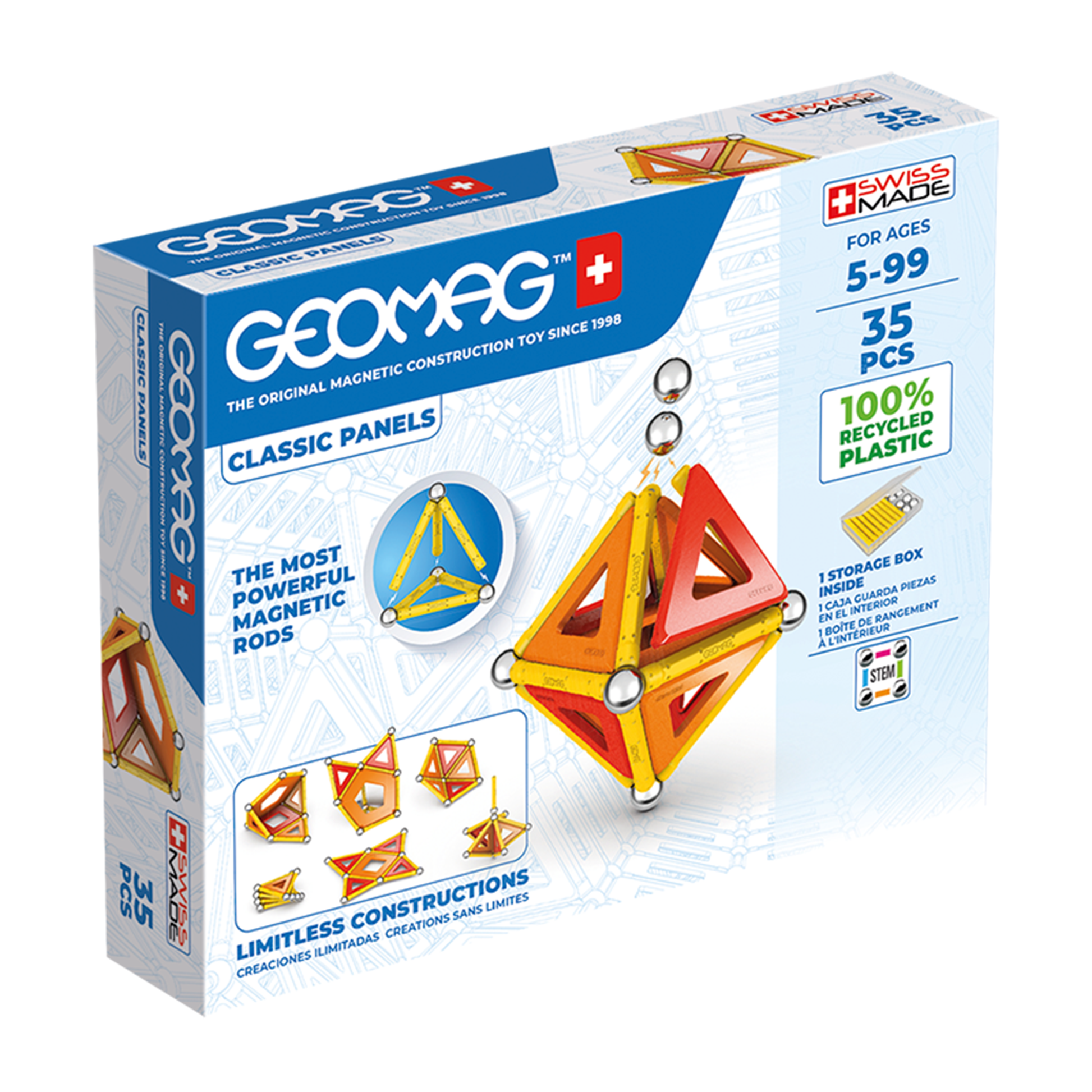 Geomag Supercolours Panels Magnetic Building Set (78 pieces)