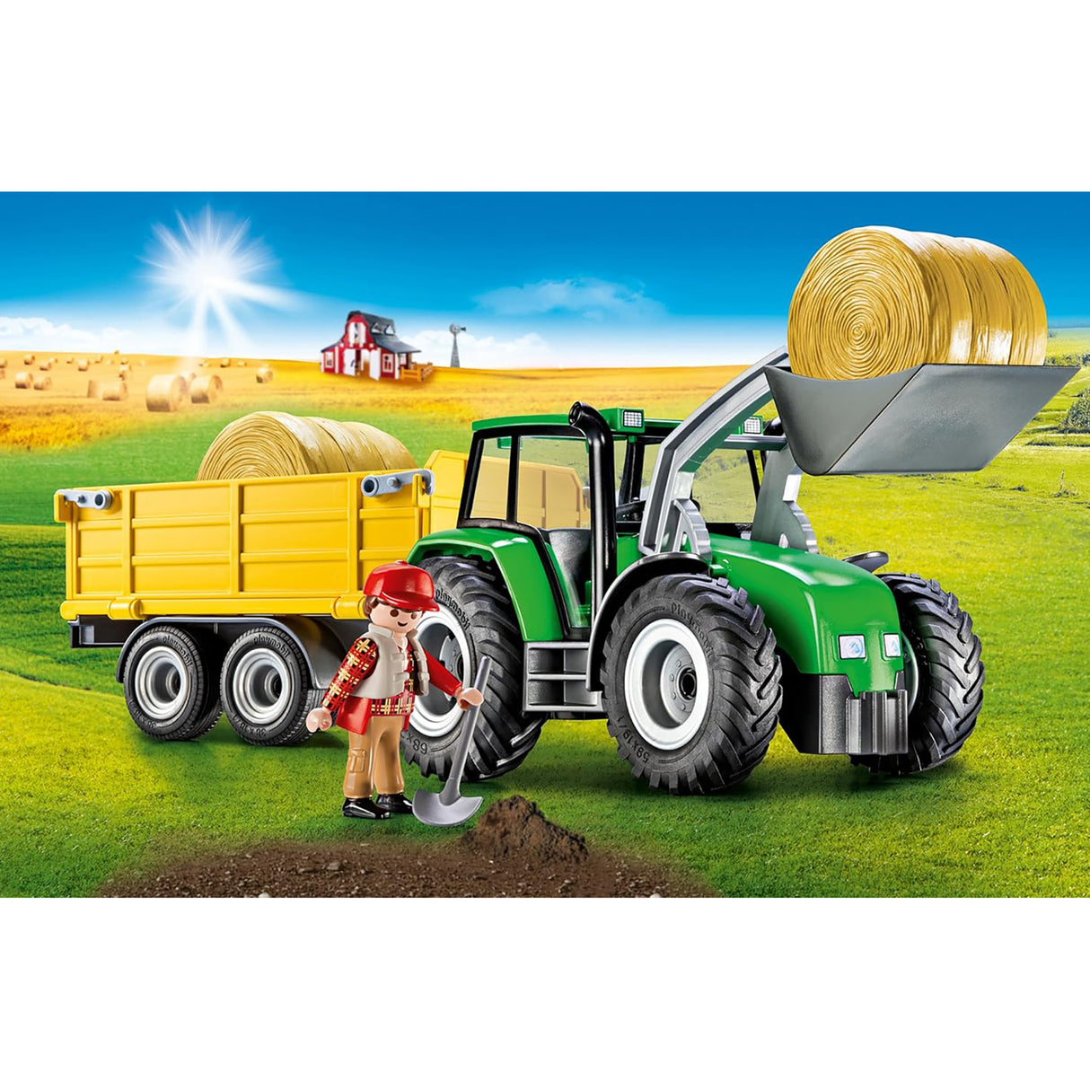 Playmobil Tractor with Trailer (42 pieces)