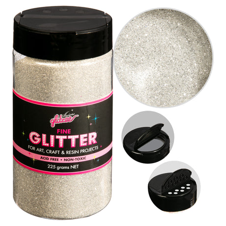 Illusions Fine Ordinary glitter 0.2mm-Silver (227g)