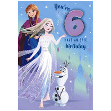 Frozen Anna, Elsa, Olaf You're 6! Greeting Card