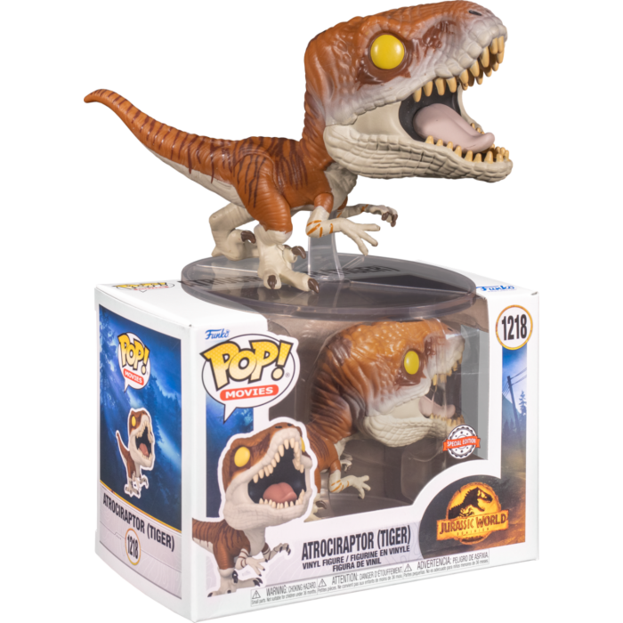 Funko Jurassic World 3 Atrociraptor Tiger Pop! Vinyl Figure