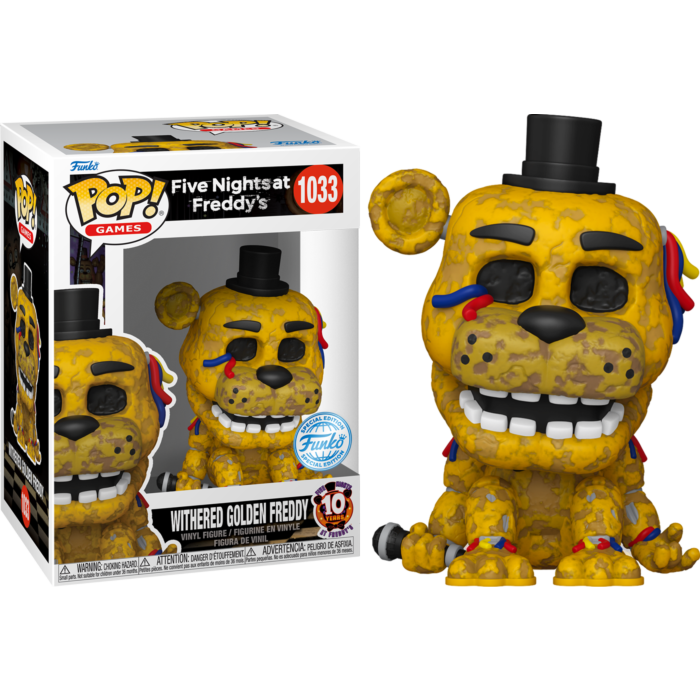 Five Nights At Freddy's Withered Golden Freddy Pop! RS Vinyl Figure