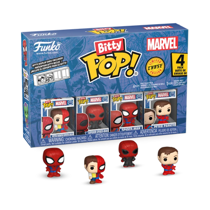 Funko Spider-Man Peter Parker Split Bitty Pop! 4PK