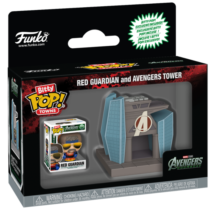 Funko Avengers Doomsday Red Guardian with Avengers Tower Bitty Pop! Town