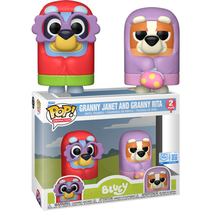 Funko Bluey Granny Janet & Granny Rita US Exclusive Pop! 2-Pack