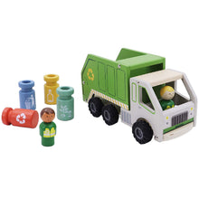 Wooden Recycling Garbage Truck Playset