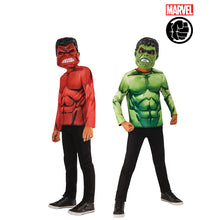 Red Hulk/Hulk Reversible Costume Top & 2 Masks