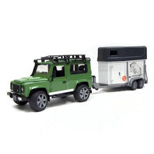 Bruder Leisure Time Land Rover Defender Station Wagon with Horse  Trailer & 1 Horse