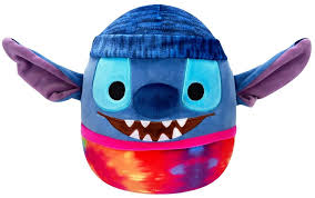 Squishmallows 10" Disney Stitch with Beanie and Tie dye Shirt