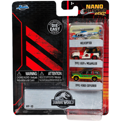 Jurassic Park Nano Hollywood Rides 3pk