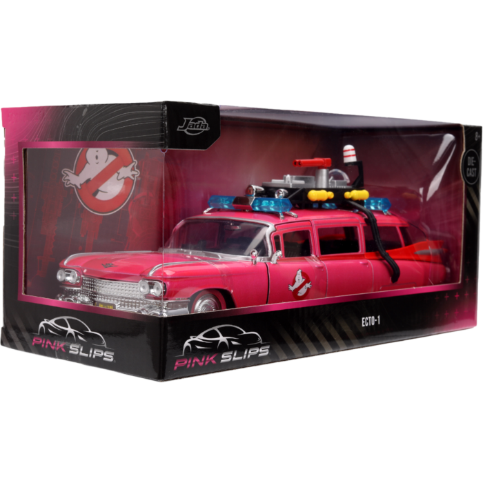 Pink Slips Ghostbusters Ecto-1 (Pink) 1:24 Scale Diecast Vehicle