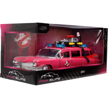 Pink Slips Ghostbusters Ecto-1 (Pink) 1:24 Scale Diecast Vehicle