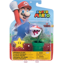 Nintendo Super Mario 4" Figures Piranha Plant with Super Star