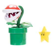 Nintendo Super Mario 4" Figures Piranha Plant with Super Star