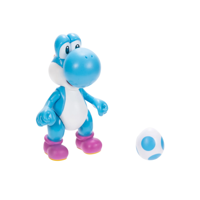 Nintendo Super Mario 4" Figures Light-Blue Yoshi with Egg