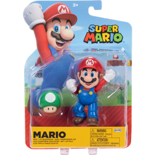 Nintendo Super Mario 4" Figures Mario with 1-Up Mushroom