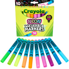 Crayola 10ct Neon Broad Line Washable Markers