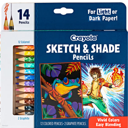 Crayola 14pc Sketch & Shade Pencils