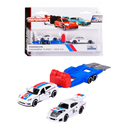 Majorette Porsche Motorsport Race Trailer Panamera Turbo + 935 K3