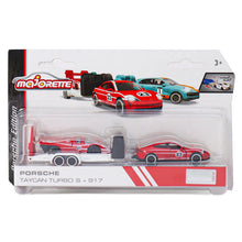 Majorette Porsche Motorsport Race Trailer Taycan Turbo S + 917