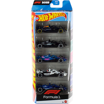 Hot Wheels Formula 1 Set Of 5 Die-Cast  Cars In 1:64 Scale