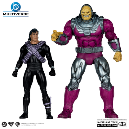 DC Multiverse Mongul vs Kryptonian Suit Superman 7" & MegaFig 2