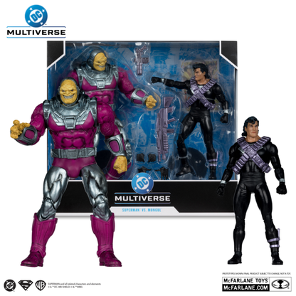 DC Multiverse Mongul vs Kryptonian Suit Superman 7" & MegaFig 2