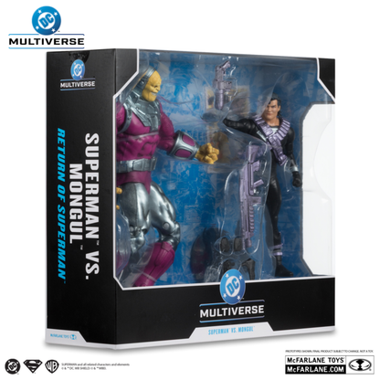 DC Multiverse Mongul vs Kryptonian Suit Superman 7" & MegaFig 2